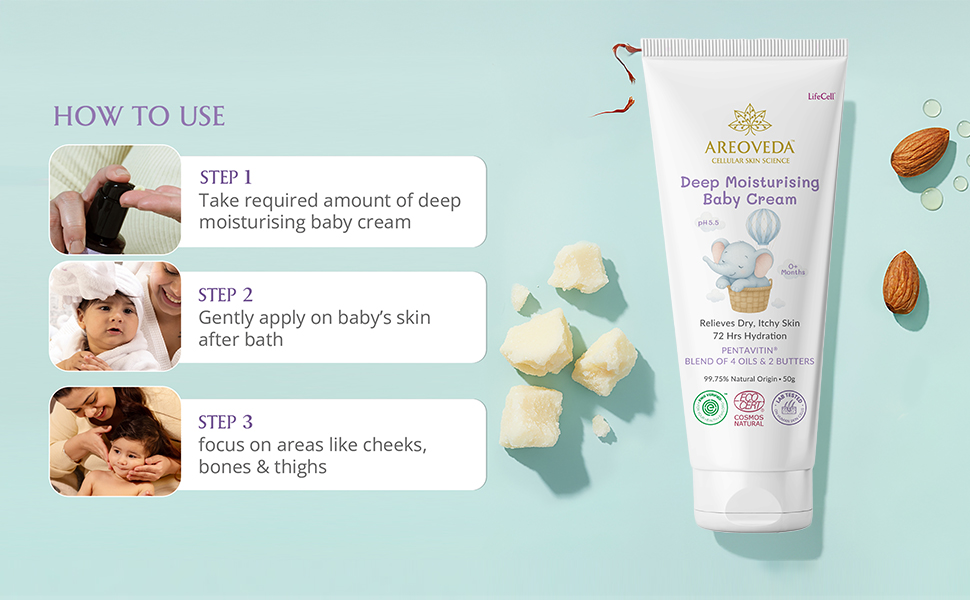 Areoveda Deep Moisturising Baby Cream How To Use