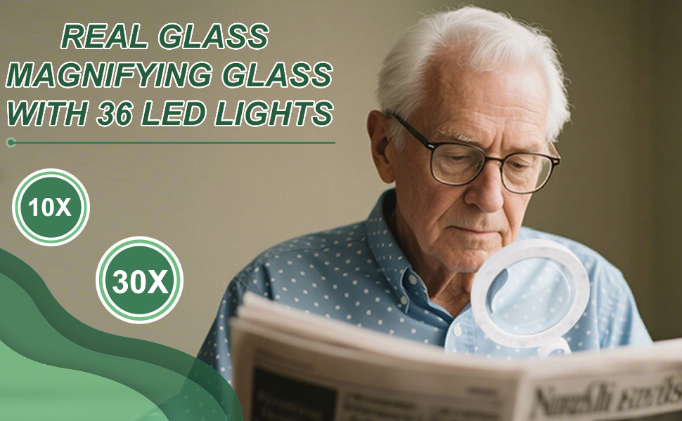 magnifying glass with light