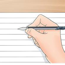 Tieni la penna in posizione orizzontale