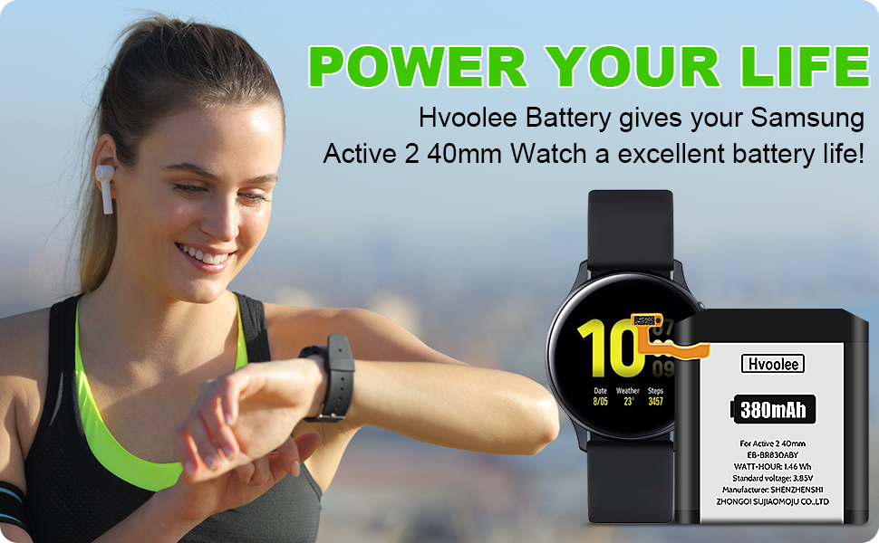 380mAh Ersatz Akku für Samsung Galaxy Watch Active 2 40mm Interner