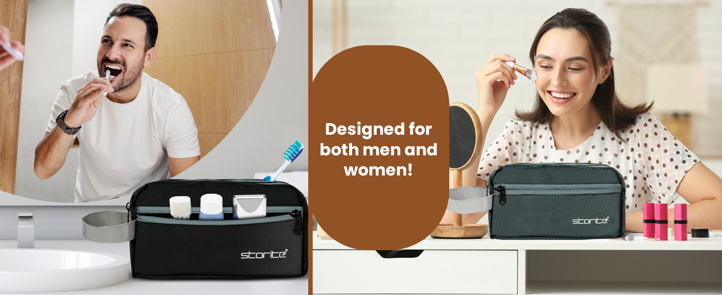 Combo Storite Toiletry Bag-Black/Grey