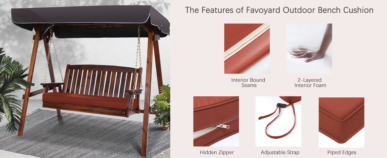 The Features of Favoyard Outdoor Bench Cushion