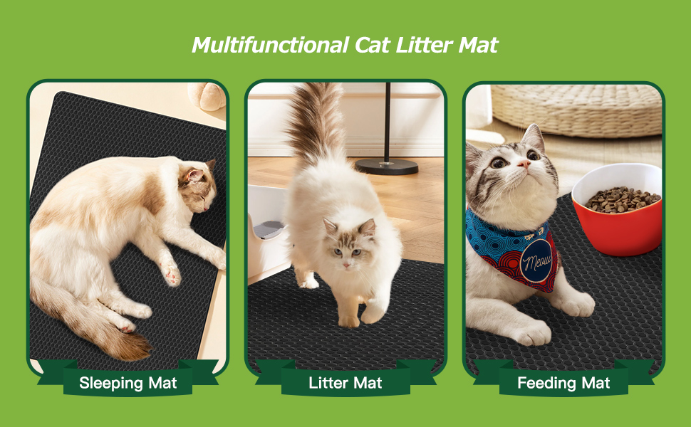 Matace Cat Litter Mat, Large Cat Litter Box Mat 24" x 35