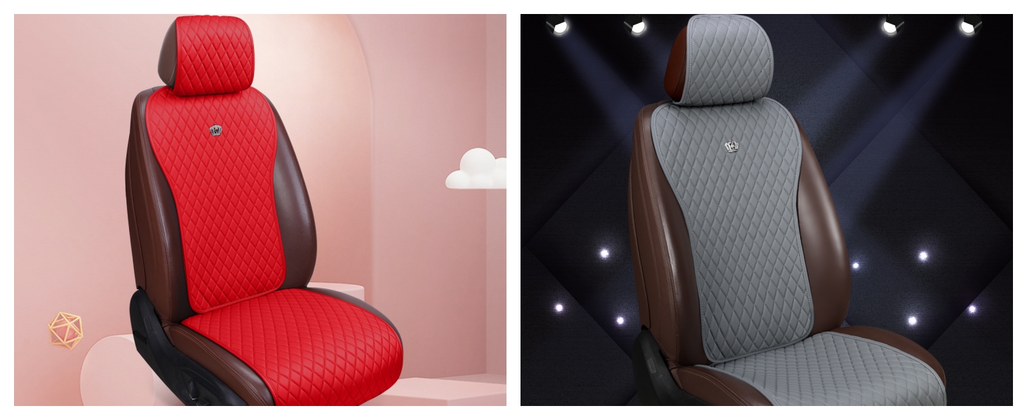 Red Rain Army Green Seat Covers Universal Leather Seat