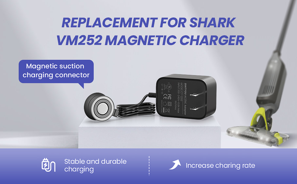 Vacmop Charger Replacement for Shark, Cordless Hard Floor