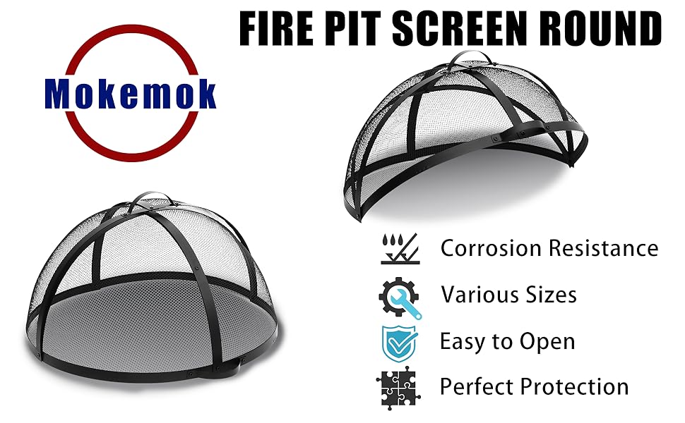 New CorrosionResistant 24In Round Fire Pit Spark Screen