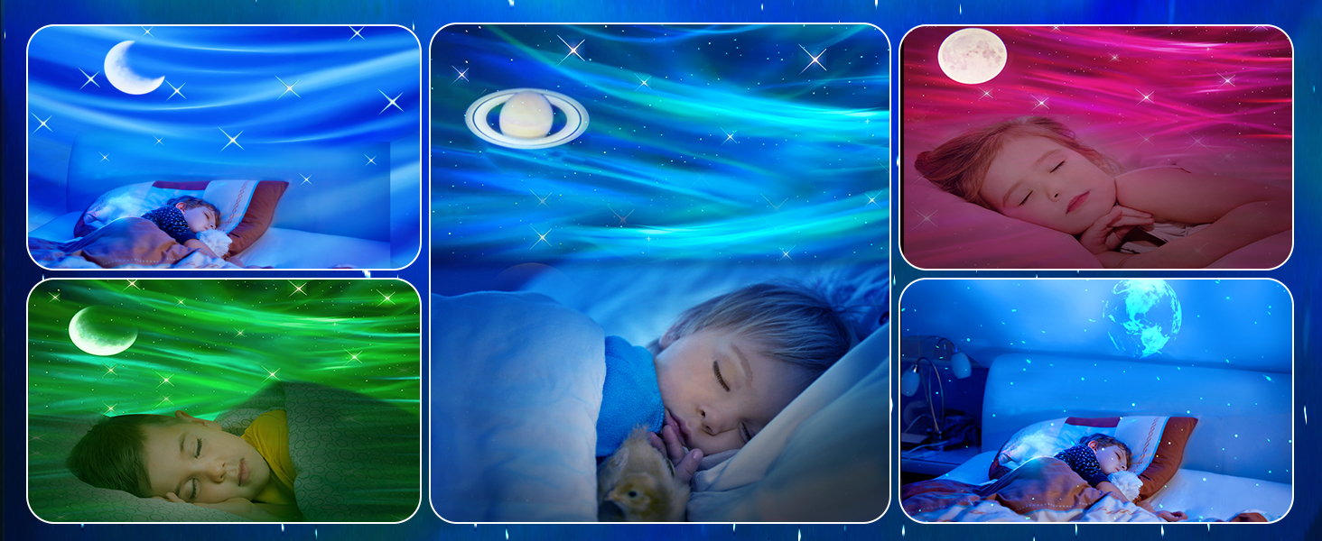kids star projector night light starry sky northern light projector for bedroom