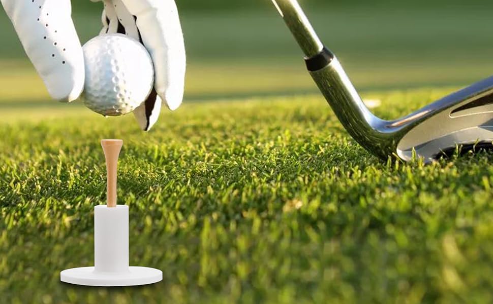 Jucoan 20 Pack Rubber Golf Tees Holder Set Includes 20