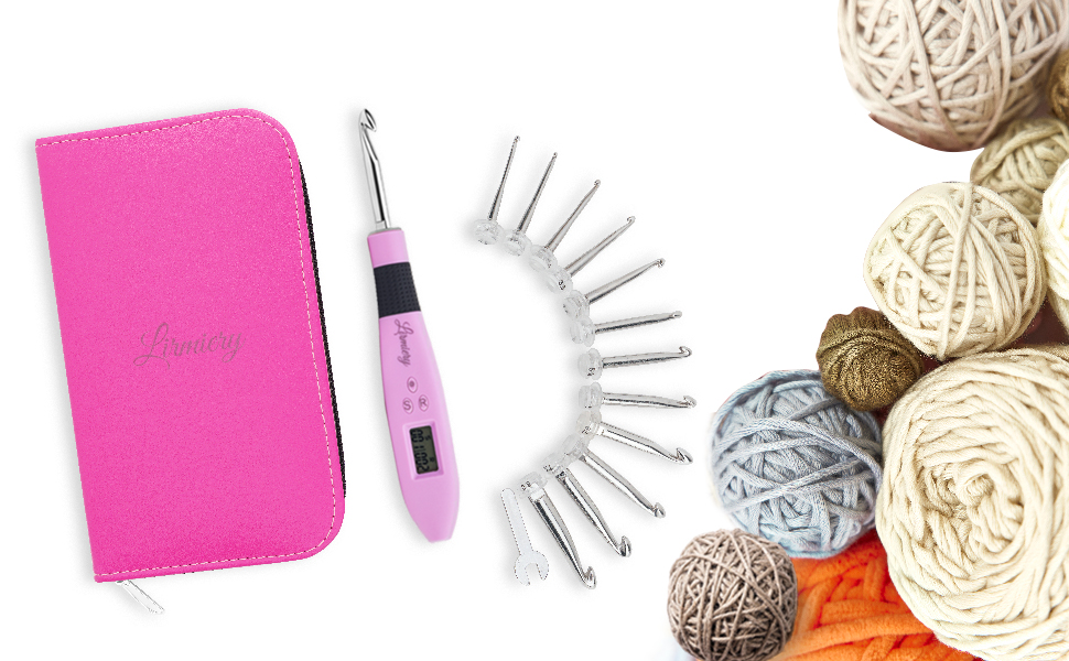 Counting Crochet Hook Set Digital Ergonomic Crochet HookLED and 2