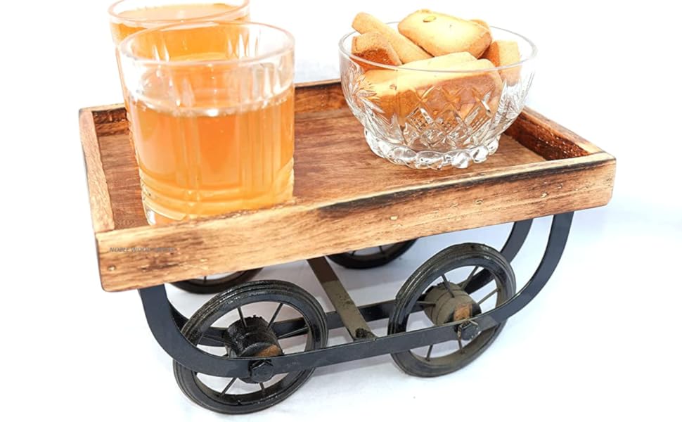 Noble Wood Crafts Sheesham Wooden Tray, Nested Handmade & Handcrafted