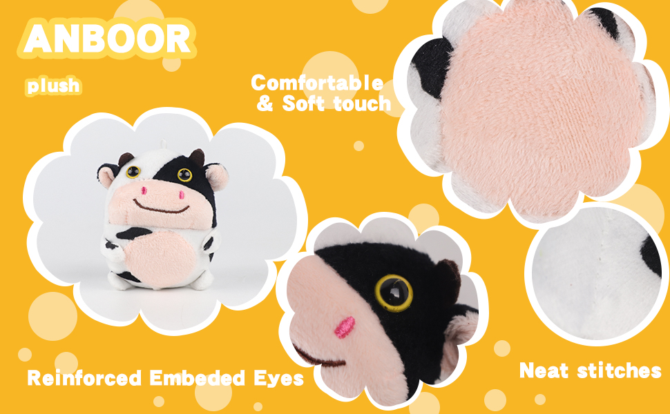 Cow Plushies with Keychain