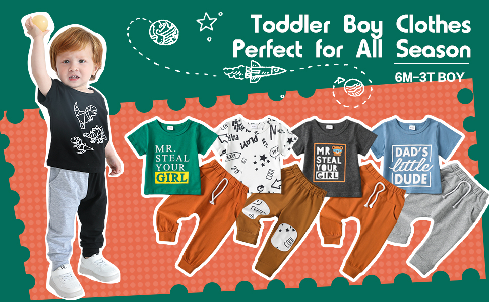 SUNNY PIGGY Baby Boy Clothes Toddler Outfits Summer Short