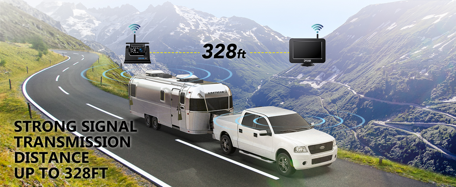 DVKNM Solar Wireless Backup Camera HD1080P 3 Mins