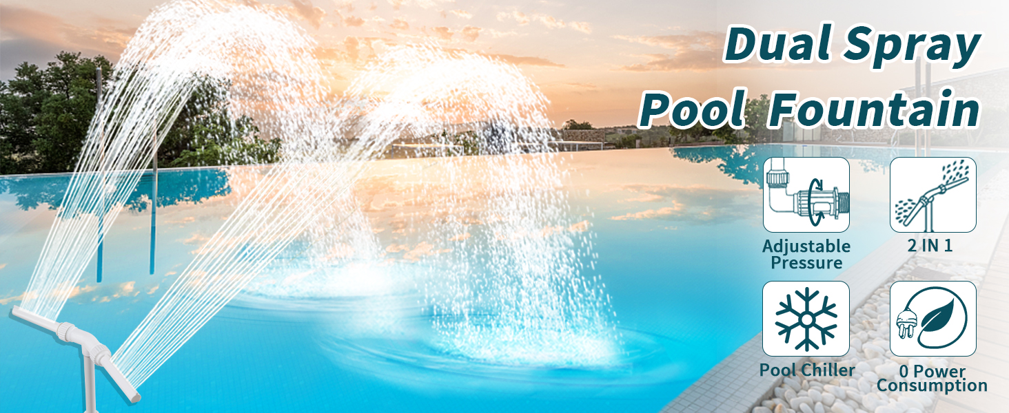 Klleyna WaterFountain Dual Spray SwimmingPoolAccessories