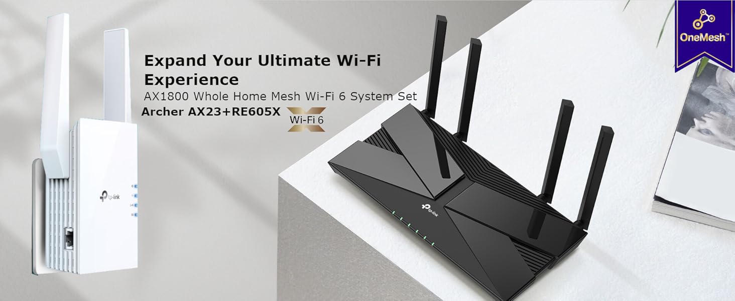 TPLink AX1800 Whole Home Mesh WiFi 6 System Set, Coverage up to 4