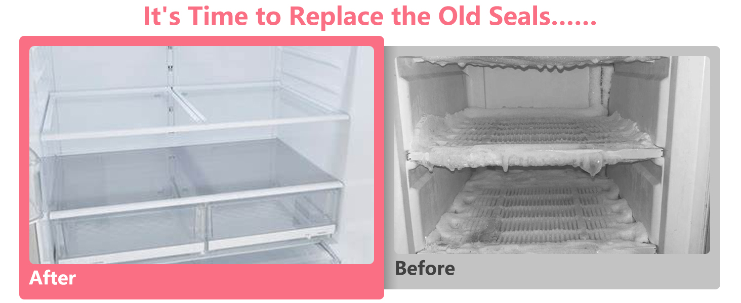 LXun Upgrade W10830162 Refrigerator French Door Gasket