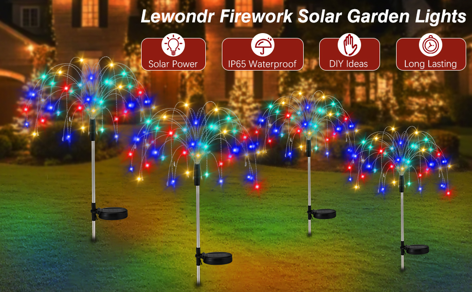 solar firework lights firework