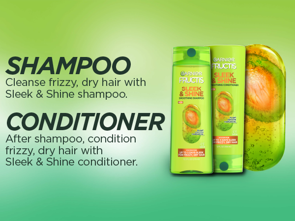 shampoo: cleanse frizzy, dry hair with sleek & shine shampoo