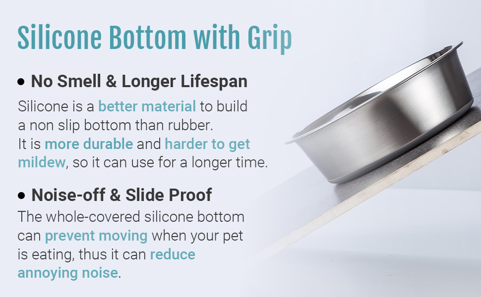 PEGGY11 Stainless Steel Bowl silicone antislip bottom