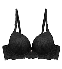 SHEKINI Women's Embroidered Triangle Bra Front Closure