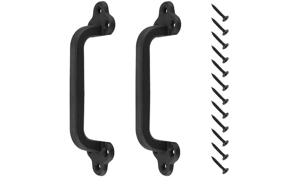 FUNSUEI 2 Pack 10 Inches Rustic Gate Handle, Cast Iron Pull