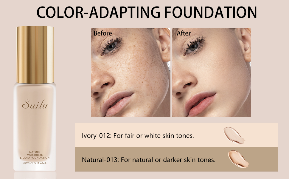Liquid Foundation Lightweight Longwearing Face Makeup Foundation