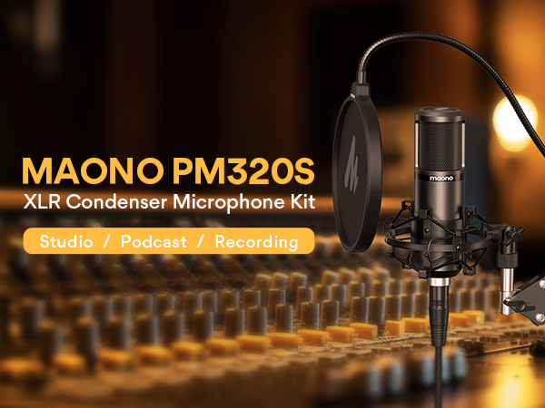 maono AU-AM100＆AU-PM320T★ Amazon.com: MAONO XLR Condenser Microphone AU-PM320
