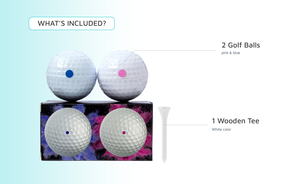 gender reveal golf balls exploding ball putters or pearls for party supplies with powder baby 