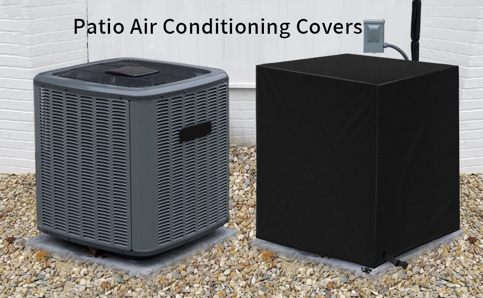 Amazon.com: ZHTMFYZ Air Conditioner Cover for Outside Units, Black Dust ...