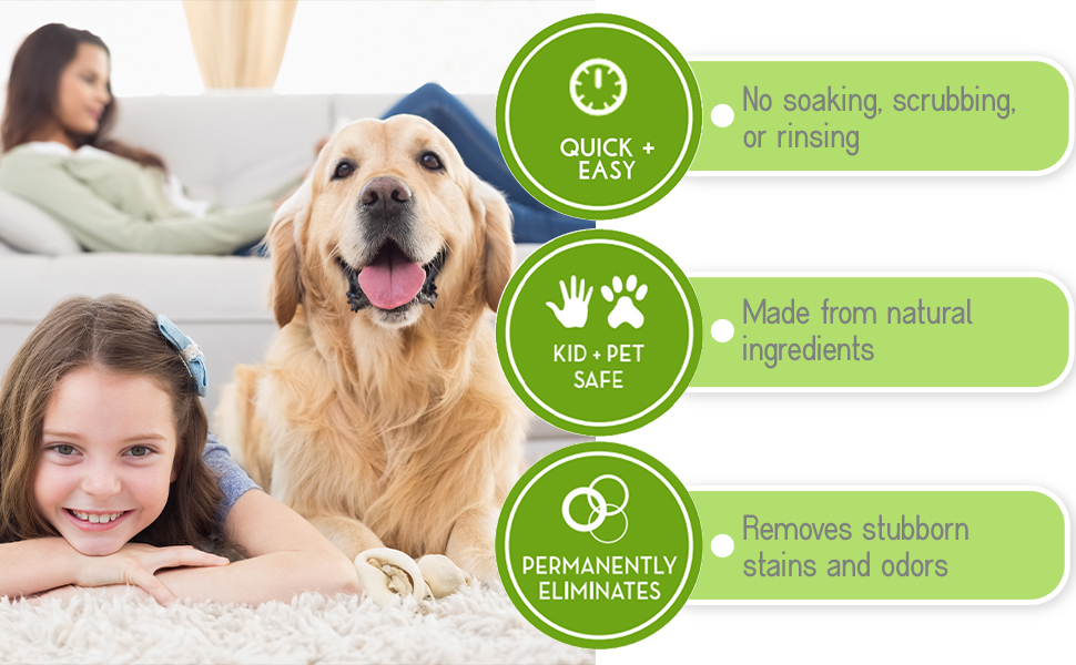 Clean+Green Carpet Cleaner Natural Stain and Odor Remover