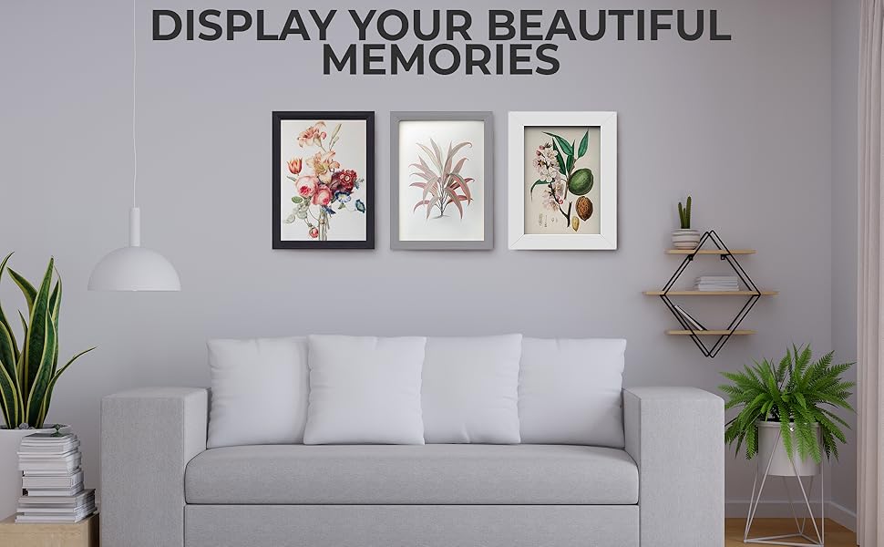 MH Traders White A3 Picture Frame Wall Mounted Photo Frame for