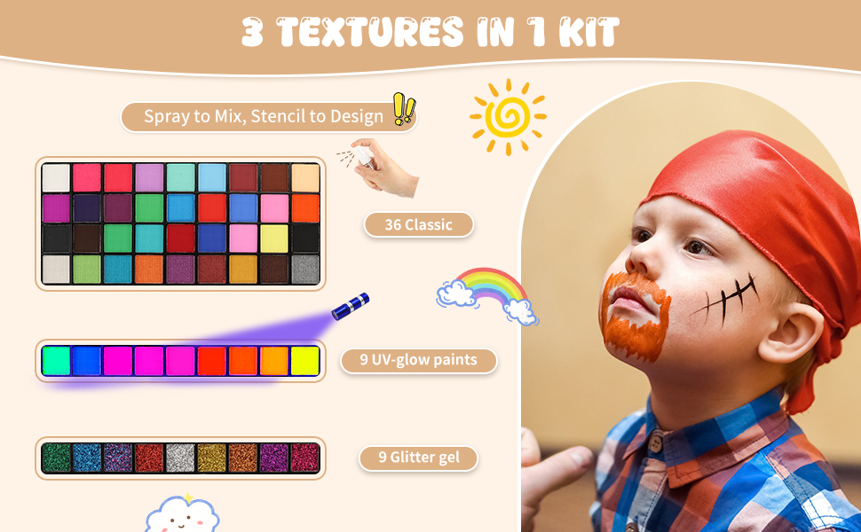 facepaint makeup kit for kids