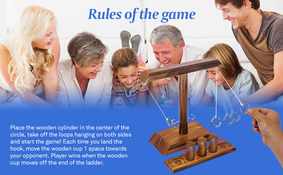 Ring Toss Game, Ring Toss with Shot Ladder, Fun Hook and Ring Game