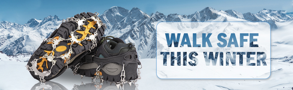 TIMINGILA Crampons-Ice Traction Cleats WALK SAFE IN WINTER