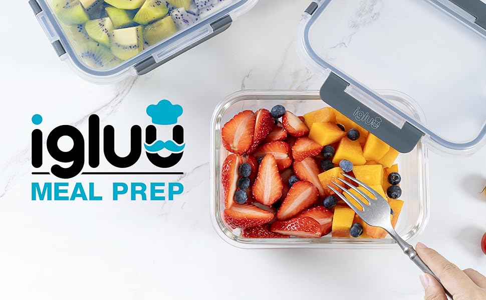single compartment rectangle lunch box glass meal prep food storage bento containers