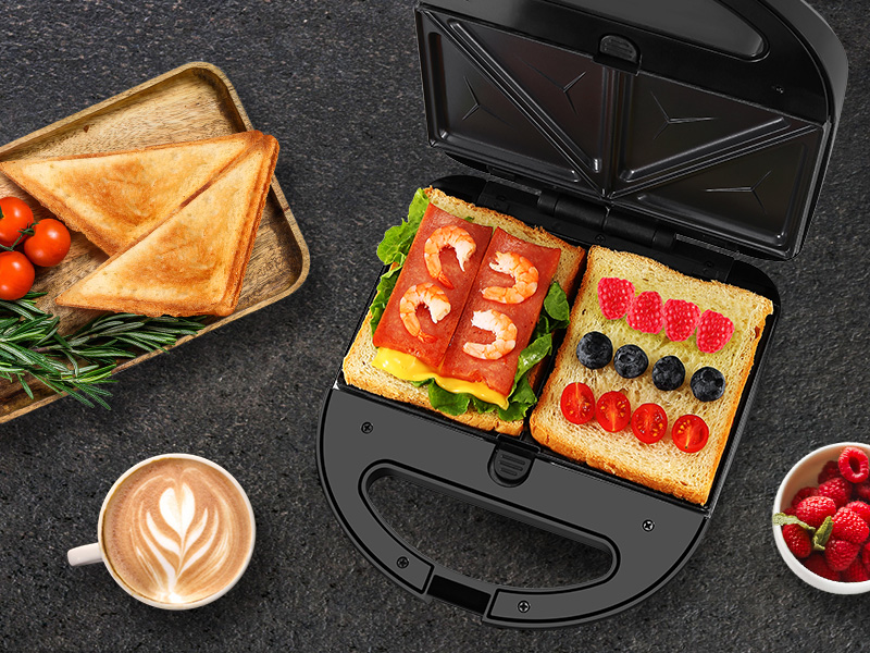 YASHE Sandwich Toaster 3in1, Waffle Maker Panini Presses Set, 750 W Snack Maker with Removable