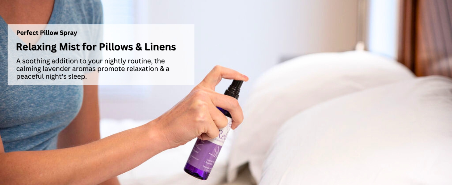 Naturally Relaxing, calm aromatherapy mist is the perfect pillow spray.