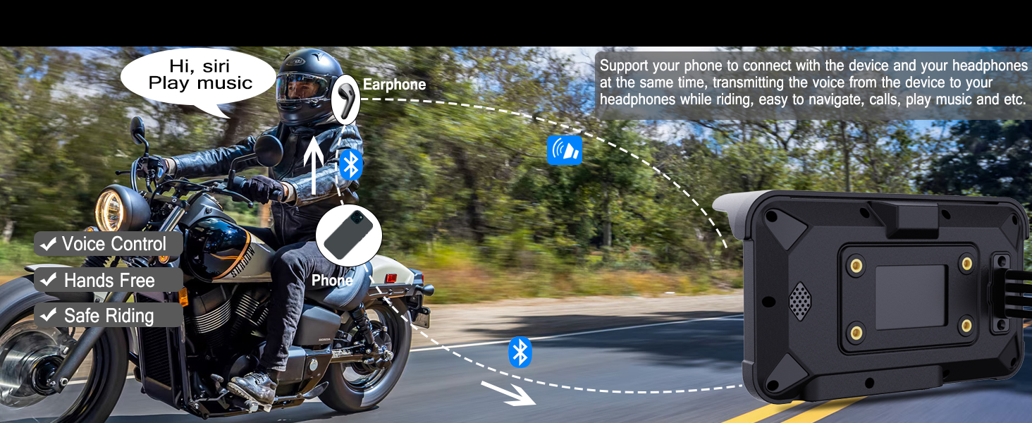 ydi MC10 carplay &amp; android auto dash cam for motorcycle