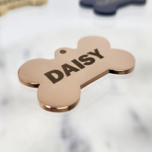 Extremely strong and durable stainless steel pet id tag with double sided engraving customization