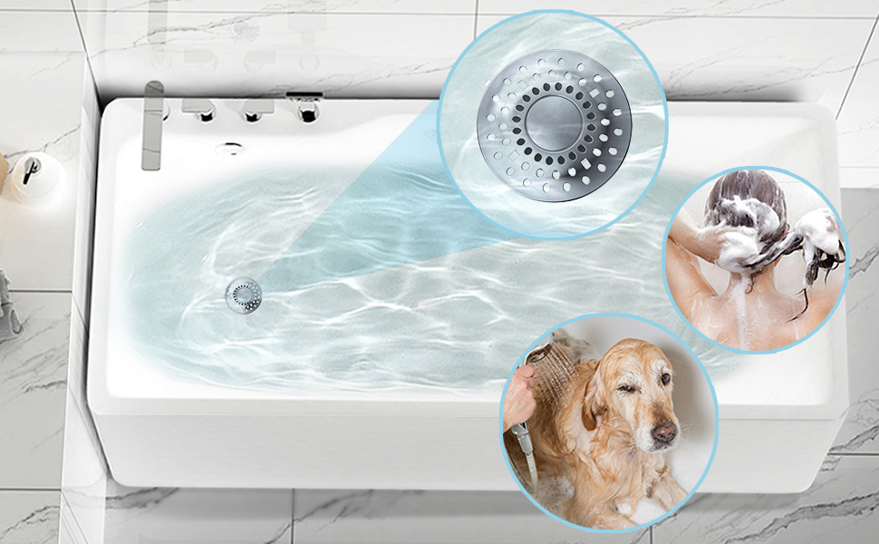Bath Plug, XUEYUXUAN Universal Bath Plug, Bathtub Drainage Hair Catcher