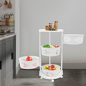 kitchen storage rack with wheels