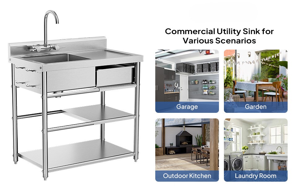 Commercial Utility Sink for Various Scenarios