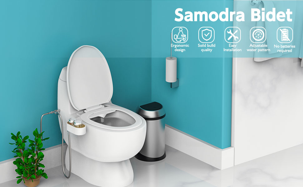 Bidet Attachment for Toilet UK, NonElectric Hot & Cold Water Slimline