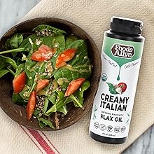Artisan Salad Dressing - Creamy Italian made with Organic Cold-Pressed Flax and Chia Oil