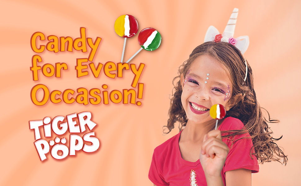 Colombina Tiger Pops, Assorted Fruit Flavors, Individually