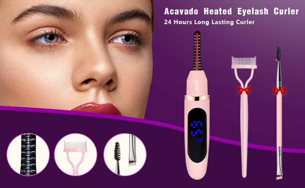 Heated Eyelash Curlers Heated Lash Curler with Comb
