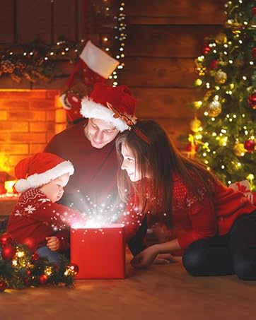 Christmas Tree Topper Lighted Star with 6pcs LED Rotating Projector