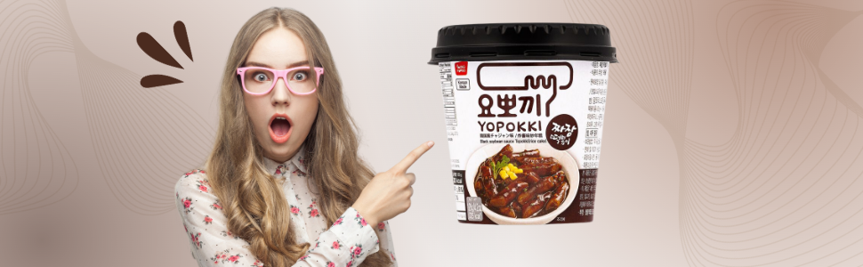 Yopokki Black Bean Jjajang Tteokbokki Cup Korean Food Korean Snack