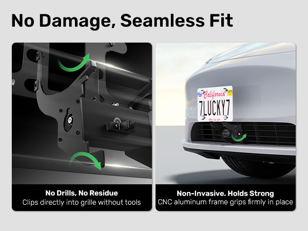 テスラ　ポケット・プレート Amazon.com: Zanch Tesla Original Front License Plate Holder