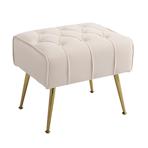 Velvet Accent Chair with Ottoman